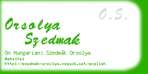 orsolya szedmak business card
